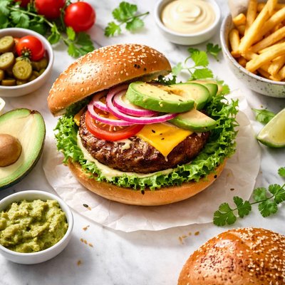 Vegan hamburger aberto modiin