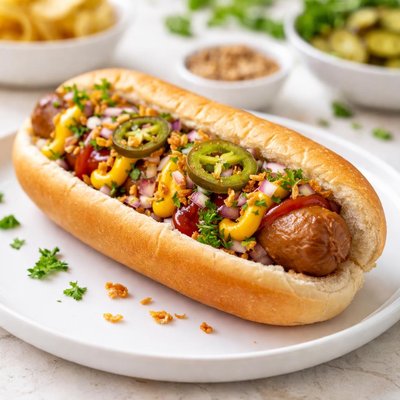 Vegan hot dog