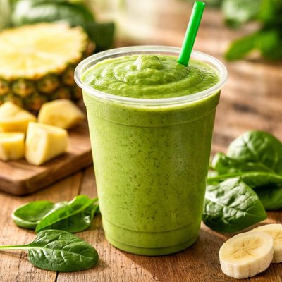 Vegan pineapple spinach smootie king