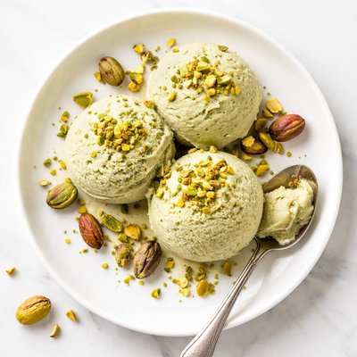 Vegan pistachio ice cream