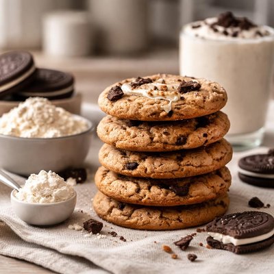 Vegan protein powder cookies and cream flavor