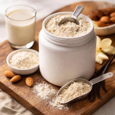 Vegan protein powder vanilla flavour