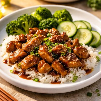 Vegan teriyaki chicken