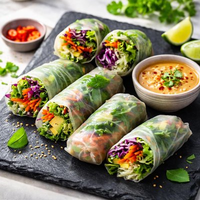 Vegan vietnamese summer rolls