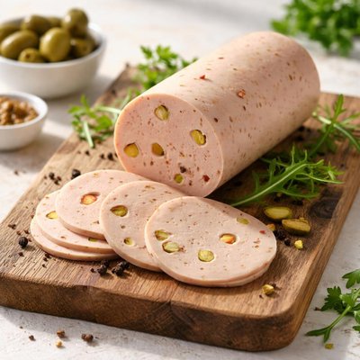 Veganer mortadella
