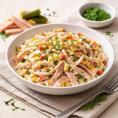 Veganer schinken spicker salat klassisch