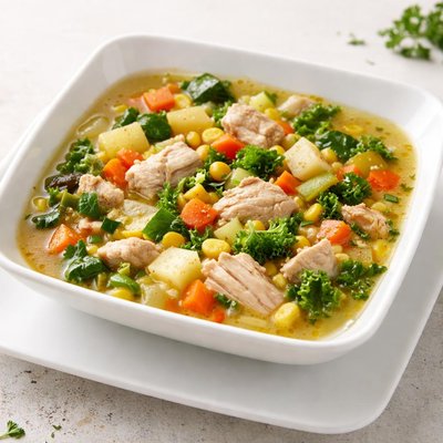 Vegetable and turkey soup