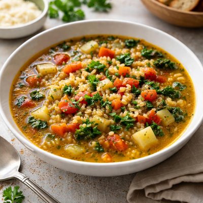 Vegetable barley soup