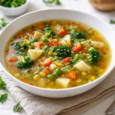 Vegetable broth soup