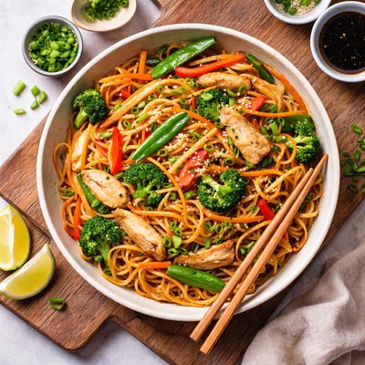 Vegetable chicken chowmein