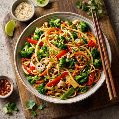 Vegetable noodle stir-fry