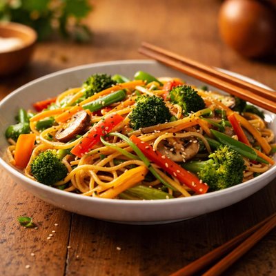 Vegetable noodle stir fry