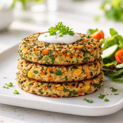 Vegetable oatmeal patty