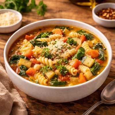 Vegetable pasta soup