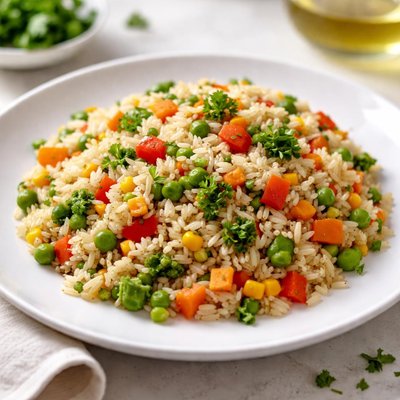 Vegetable rice pilaf