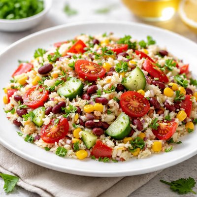 Vegetable rice salad