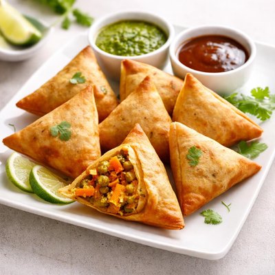 Vegetable samosas