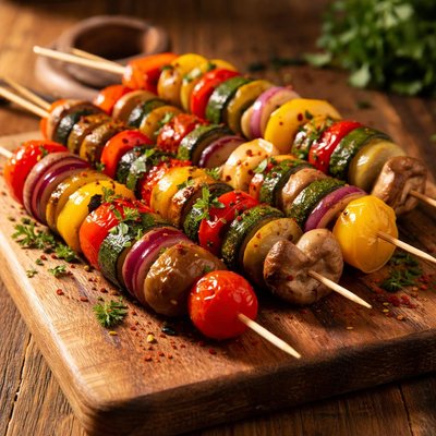Vegetable shish kebab