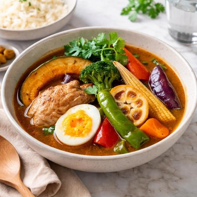 Vegetable soup curry