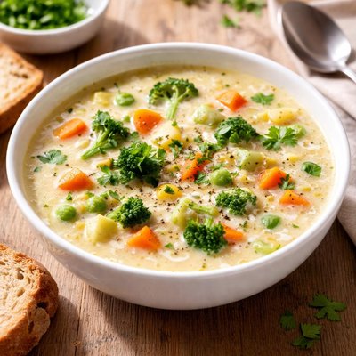 Vegetable soup with cream