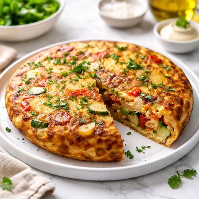 Vegetable spanish omelette tortilla