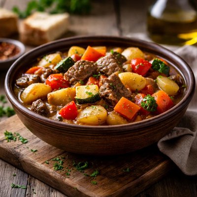 Vegetable stew with meat