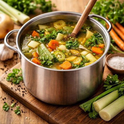 Vegetable stock pot