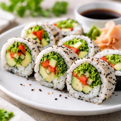 Vegetable sushi roll