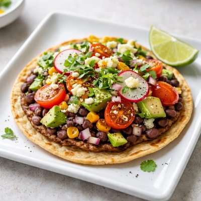 Vegetable tostada