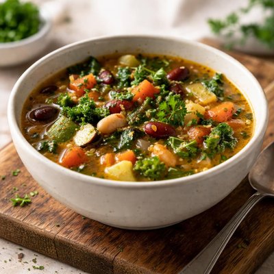 Vegetables and beans soup