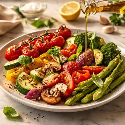 Vegetables with olive oil