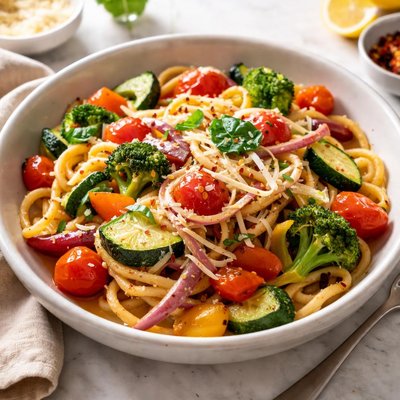 Vegetables with pasta