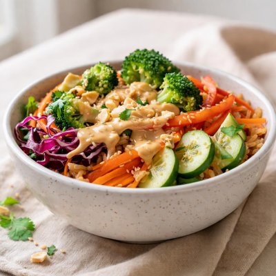 Vegetables with peanut sauce