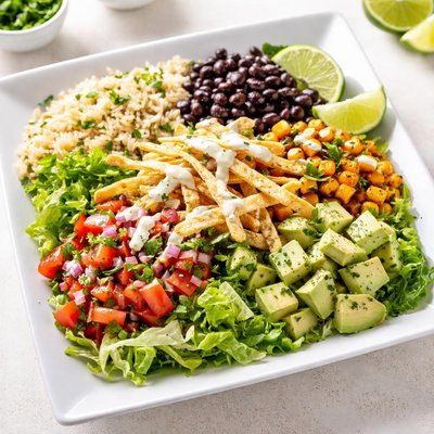 Vegetarian burrito salad