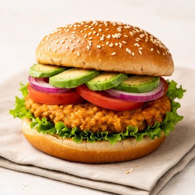Vegetarian chicken burger