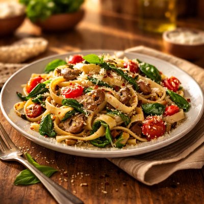 Vegetarian fettuccine