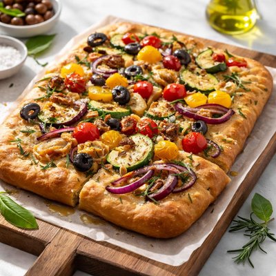 Vegetarian focaccia