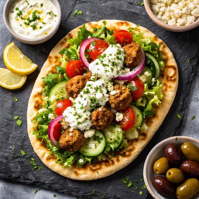 Vegetarian gyro parthenon grill