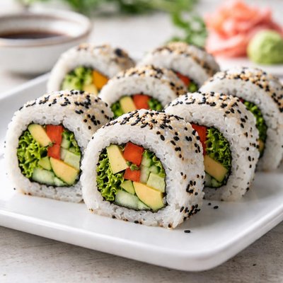 Vegetarian sushi roll