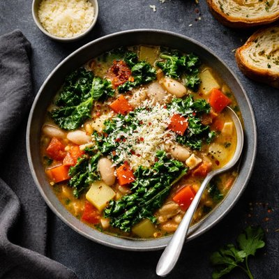 Vegetarian toscane soup