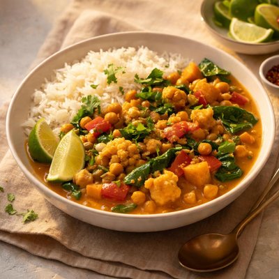 Veggie and rice curry
