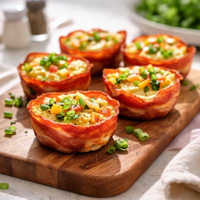 Veggie bacon egg cups