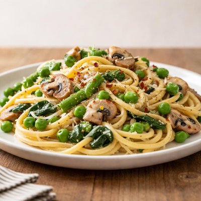 Veggie carbonara pasta