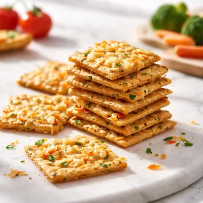 Veggie cheese cracker