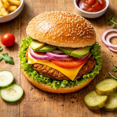 Veggie cheeseburger