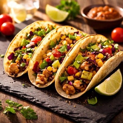 Veggie chicken taco