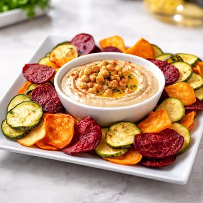 Veggie chip and hummus