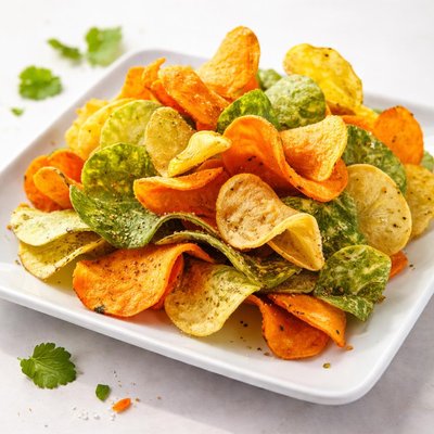 Veggie crisp potato chips