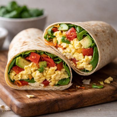 Veggie egg wrap
