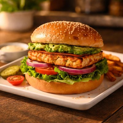 Veggie paneer burger